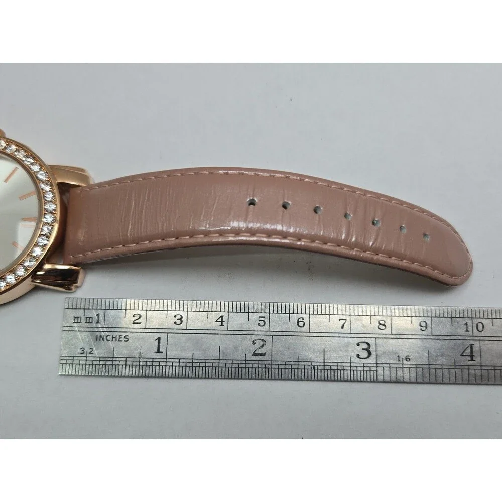 HJGreek Tri Delta Jeweled Blush Sorority Watch Rose Gold Crystals New Battery